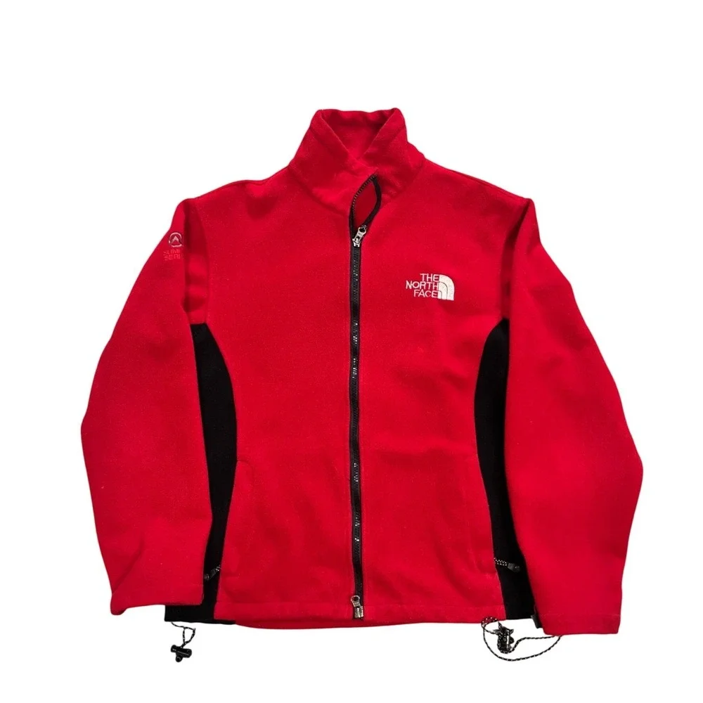 The North Face Summit Windstopper Fleece Jacket Mens L Red Black Hiking Gorpcore